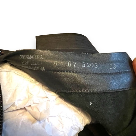 Paul Green Denver Belted Biker Black Leather Boot Black Women Size 8.5 US - Picture 7 of 10